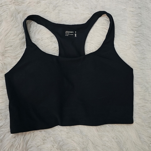 Jockey Women's Classic Navy Blue Crop Top Bra Padded Size M - Picture 8 of 9